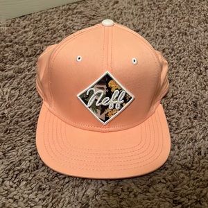 Neff pink/coral hat
